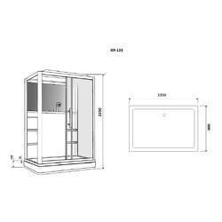 Душевая кабина с гидромассажем Grossman GR-128L 135x90