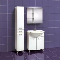 Зеркало-шкаф с полками Акваль Милана 70x70, с подсветкой, правый