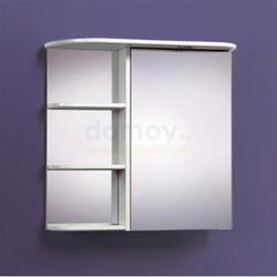 Зеркало-шкаф с полками Акваль Милана 70x70, с подсветкой, правый