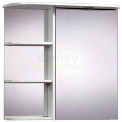 Зеркало-шкаф с полками Акваль Милана 70x70, с подсветкой, правый