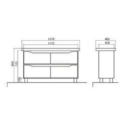 Тумба с умывальником Аквародос Венеция 120, венге