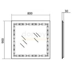 Зеркало Аквародос Сигма 80x90 с подсветкой