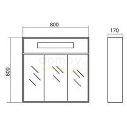 Зеркало-шкаф Аквародос Париж 80x80, с подсветкой