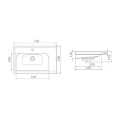Тумба c умывальником Аквародос Омега 70