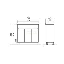Тумба для умывальника Аквародос Омега 80