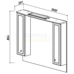 Зеркало-шкаф Belux Адажио 100x86.4 с подсветкой