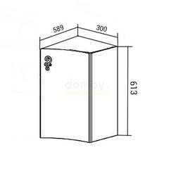 Тумба для умывальника Belux Версаль 37, подвесная, правая, слоновая кость 17