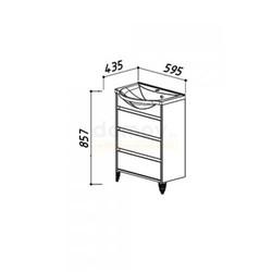 Тумба для умывальника Belux Лира 60