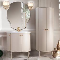 Шкаф-пенал напольный Belux Пикассо 45, левый, бежевый