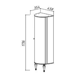 Шкаф-пенал напольный Belux Пикассо 45, левый, бежевый