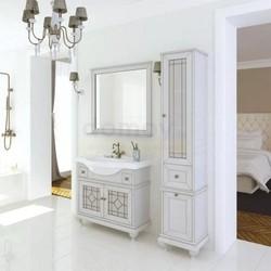 Зеркало с полкой Акватон Беатриче 86x85.8, слоновая кость