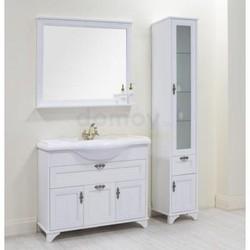 Зеркало с полкой Акватон Идель 84.2x85, белый дуб