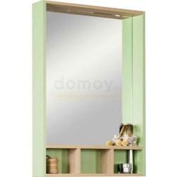 Зеркало-шкаф с полкой Акватон Йорк 60x85, салатовый/дуб сонома
