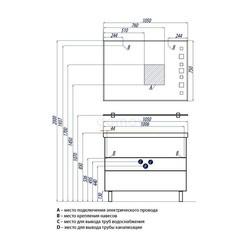 Тумба для умывальника Акватон Стамбул 105, светлый эбони