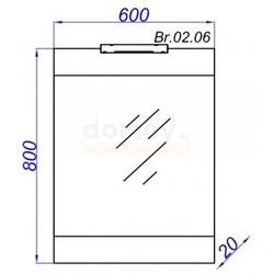 Зеркало Aqwella Бриг 60x80 с подсветкой