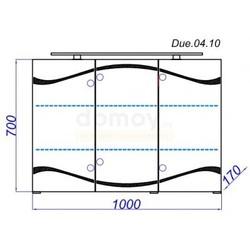 Зеркало-шкаф Aqwella Clarberg Due amanti 100x70 с подсветкой