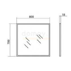 Зеркало Аквародос Акцент 80x70 с подсветкой