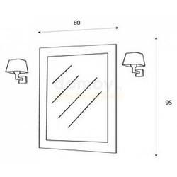 Зеркало Cezares Margherita 80x95, серебро