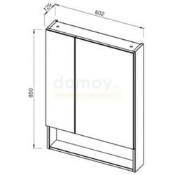 Зеркало-шкаф с полкой АВН Латтэ 60x85