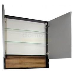 Зеркало-шкаф с полкой АВН Домино 80x85, эбони/черный 106