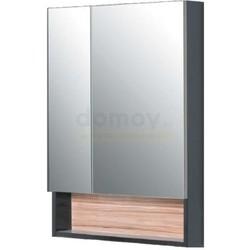 Зеркало-шкаф с полкой АВН Домино 80x85, эбони/черный 106