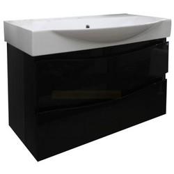 Тумба для умывальника АВН Фиджи 85, подвесная, черный 9