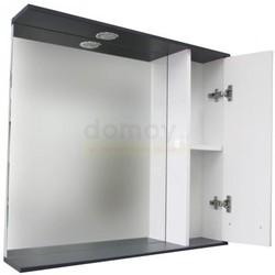Зеркало-шкаф с полкой АВН Лофт 80x74, с подсветкой, правый, белый/серый 5