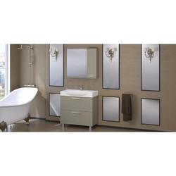 Зеркало-шкаф с полкой АВН Манчестер 85x72, правый, бежево-серый 4