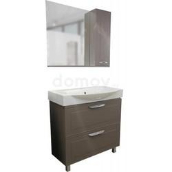 Зеркало-шкаф с полкой АВН Манчестер 85x72, правый, бежево-серый 4