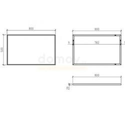 Зеркало Belbagno SPC-800 80x50