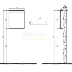 Зеркало-шкаф Belbagno SPC-1A-DL-BL-600 60x70 с подсветкой