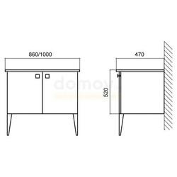 Тумба для умывальника BelBagno Atria 100, Bianco Lucido