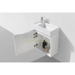 Тумба для умывальника BelBagno Mini 50, подвесная, правая, Bianco Lucido
