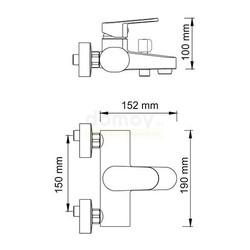 Смеситель для ванны с душем WasserKraft Donau 5301