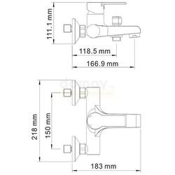 Смеситель для ванны WasserKraft Ammer 3701