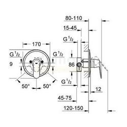 Смеситель для душа Grohe Eurosmart Cosmopolitan 32880000, встраиваемый