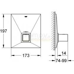 Термостатический смеситель для душа Grohe Allure Brilliant 19887000, настенный встраиваемый