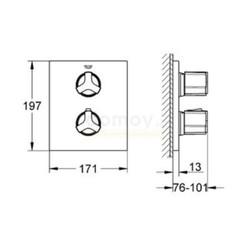 Термостатический смеситель для душа Grohe Allure 19380000, встраиваемый