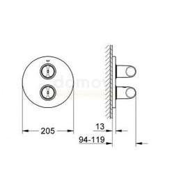 Термостатический смеситель для ванны Grohe Veris 19364000, встраиваемый