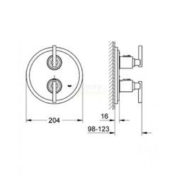 Термостатический смеситель для ванны Grohe Atrio Yota 19399000, встраиваемый