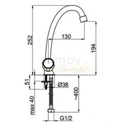 Смеситель для кухни Rubineta Rubin C-8 Globo C8J002