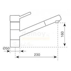 Смеситель для кухни Aquasanita Tera 2765, black metallic