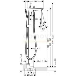 Смеситель для ванны Hansgrohe PuraVida 15473000, отдельностоящий