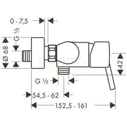 Смеситель для душа Hansgrohe Talis S 32620000, настенный