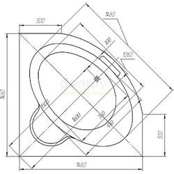 Акриловая ванна Aquatek Калипсо 146x146