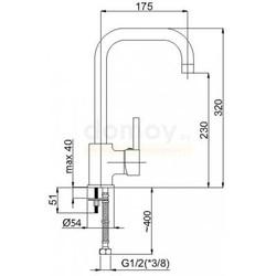 Смеситель для кухни Rubineta Ultra U-37 U70008