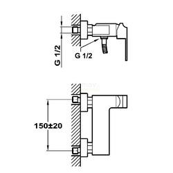 Смеситель для душа Teka Cuadro 38231020N, черный