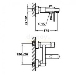 Смеситель для ванны Teka Aura 50121020W WHITE, белый