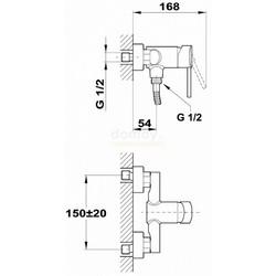 Смеситель для душа Teka Ares 232320200, с душевым гарнитуром