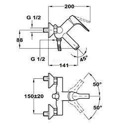Смеситель для ванны Teka Inca 5312112, без душевого гарнитура